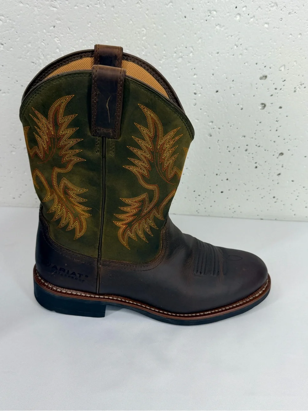Ariat Men’s Size 11 D Sierra Brown Waterproof Western Pull On Boots